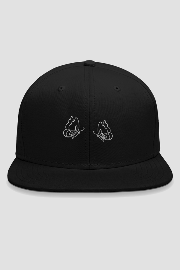 Embroidered Snapback Cap – 100% Cotton, 6 Panels, Flat Visor Style - Image 2