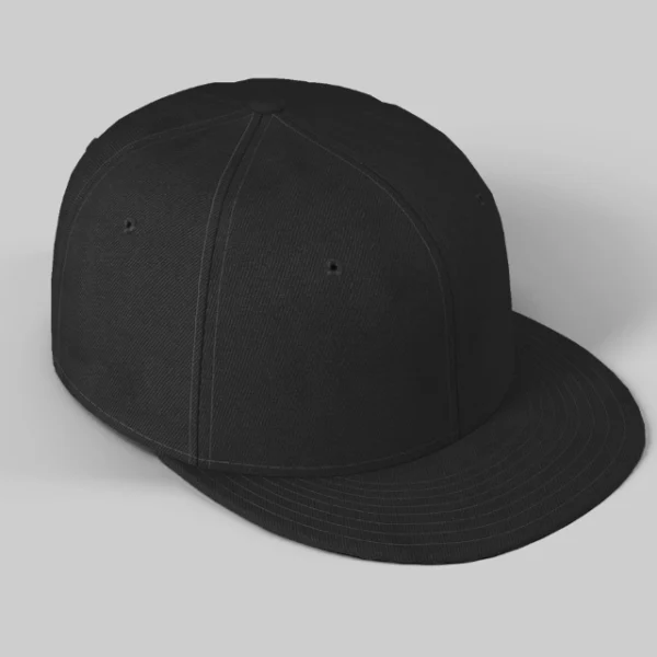 Snapback Cap – 100% Cotton, 6 Panels, Flat Visor Style - Image 2