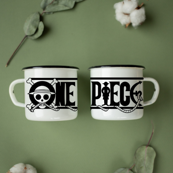 One Piece Anime Enamel Mug – 11 OZ, Durable & Dishwasher Safe with Fade-Proof Print