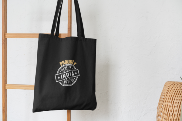 Made in India, Canvas Tote Bag - 100% Cotton, Zipper, Double Stitched