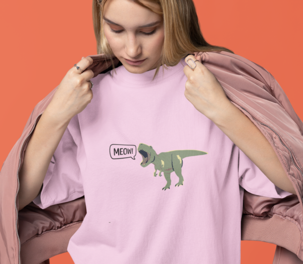 Cute T-Rex T-Shirt for Women - 100% Cotton Comfort | Oversized Classic